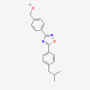 molecular formula C19H20N2O2 B1641274 [4-[5-[4-(2-Methylpropyl)phenyl]-1,2,4-oxadiazol-3-yl]phenyl]methanol 
