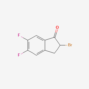 molecular formula C9H5BrF2O B1641384 2-Bromo-5,6-difluoroindan-1-one 