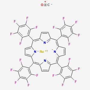 molecular formula C45H8F20N4ORu B1641420 Carbon monoxide;ruthenium(2+);5,10,15,20-tetrakis(2,3,4,5,6-pentafluorophenyl)porphyrin-22,24-diide 