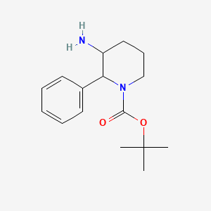 molecular formula C16H24N2O2 B1641514 Tert-butyl 3-amino-2-phenylpiperidine-1-carboxylate 