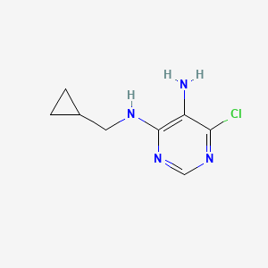 molecular formula C8H11ClN4 B1641583 6-Chloro-N4-(cyclopropylmethyl)pyrimidine-4,5-diamine 