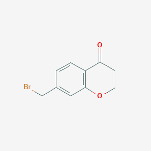 molecular formula C10H7BrO2 B1641593 7-(Bromomethyl)-4H-chromen-4-one 