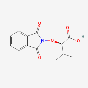 molecular formula C13H13NO5 B1641598 Butanoic acid, 2-[(1,3-dihydro-1,3-dioxo-2H-isoindol-2-YL)oxy]-3-methyl-, (2R)- 