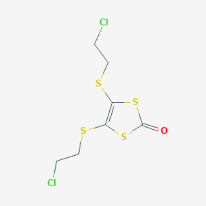 molecular formula C7H8Cl2OS4 B164164 4,5-Bis(2-chloroethylsulfanyl)-1,3-dithiol-2-one CAS No. 128258-74-2