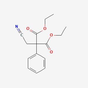 molecular formula C15H17NO4 B1641662 diethyl 2-(cyanomethyl)-2-phenylpropanedioate 