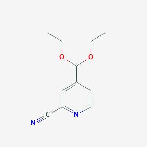 molecular formula C11H14N2O2 B1641668 4-Diethoxymethyl-pyridine-2-carbonitrile 