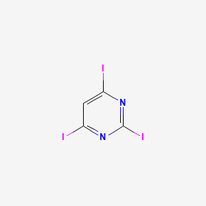 molecular formula C4HI3N2 B1641717 2,4,6-Triiodopyrimidine 
