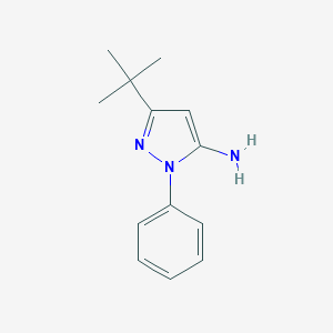 molecular formula C13H17N3 B164175 3-tert-butyl-1-phenyl-1H-pyrazol-5-amine CAS No. 126208-61-5