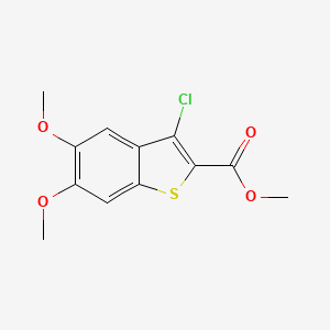 molecular formula C12H11ClO4S B1641772 Methyl 3-chloro-5,6-dimethoxybenzo[b]thiophene-2-carboxylate 