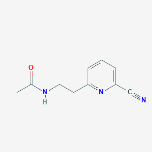 molecular formula C10H11N3O B164181 2-(2-Acetylaminoethyl)-6-cyanopyridine CAS No. 135450-58-7