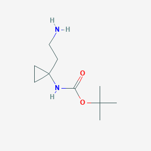 molecular formula C10H20N2O2 B1641817 tert-butyl N-[1-(2-aminoethyl)cyclopropyl]carbamate CAS No. 753023-60-8