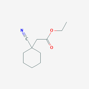 molecular formula C11H17NO2 B164192 Ethyl 2-(1-cyanocyclohexyl)acetate CAS No. 133481-10-4