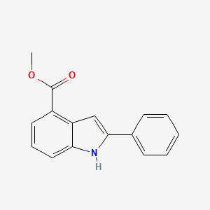 molecular formula C16H13NO2 B1641946 METHYL 2-PHENYL-1H-INDOLE-4-CARBOXYLATE 