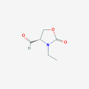 molecular formula C6H9NO3 B164195 (S)-3-Ethyl-2-oxooxazolidine-4-carbaldehyde CAS No. 131675-63-3