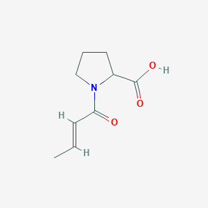 1-[(E)-but-2-enoyl]pyrrolidine-2-carboxylic acid