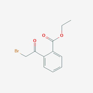 molecular formula C11H11BrO3 B164200 Ethyl 2-(2-bromoacetyl)benzoate CAS No. 133993-34-7