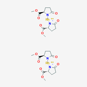 molecular formula C24H32N4O12Rh2 B164205 methyl (2R)-5-oxopyrrolidin-1-ide-2-carboxylate;rhodium(2+) CAS No. 131796-58-2