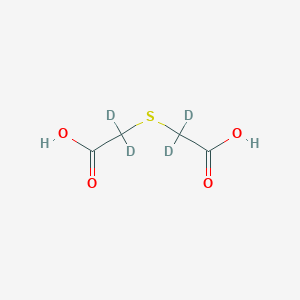 molecular formula C4H2D4O4S B164206 2-[Carboxy(dideuterio)methyl]sulfanyl-2,2-dideuterioacetic acid CAS No. 132090-51-8