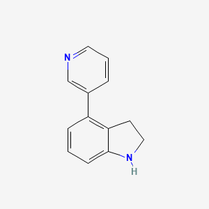 molecular formula C13H12N2 B1642083 4-(Pyridin-3-yl)indoline 