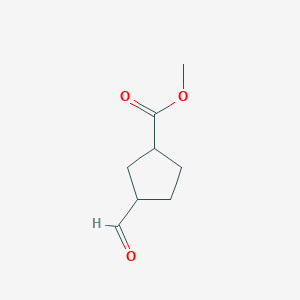 molecular formula C8H12O3 B1642104 Methyl 3-formylcyclopentane-1-carboxylate 