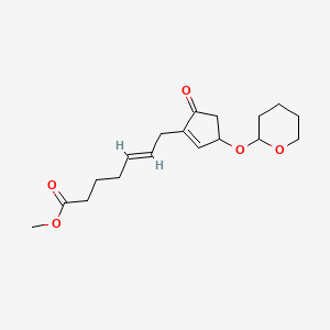 molecular formula C18H26O5 B1642106 Methyl 7-(5-oxo-3-((tetrahydro-2H-pyran-2-yl)oxy)cyclopent-1-en-1-yl)hept-5-enoate CAS No. 42542-01-8