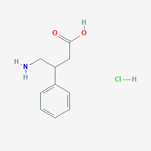 molecular formula C10H14ClNO2 B164222 4-Amino-3-phenylbutyric acid hydrochloride CAS No. 3060-41-1