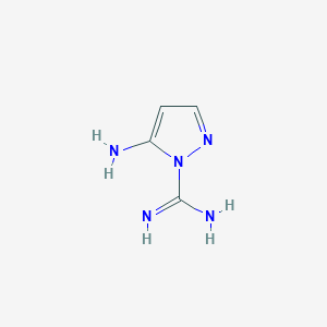 molecular formula C4H7N5 B1642244 5-Aminopyrazol-1-carboxamidine 