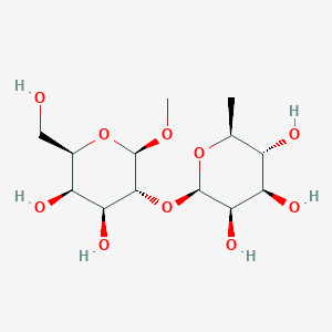 B164225 Methyl 2-O-beta-rhamnopyranosyl-beta-galactopyranoside CAS No. 128962-64-1