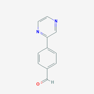 molecular formula C11H8N2O B164228 4-(Pyrazin-2-yl)benzaldehyde CAS No. 127406-08-0