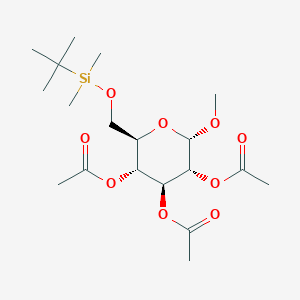 molecular formula C19H34O9Si B1642355 Methyl 2,3,4-tri-O-acetyl-6-O-tert-butyldimethylsilyl-A-D-glucopyranoside 