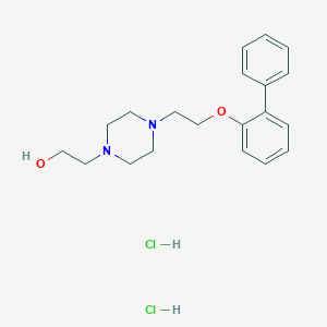 molecular formula C20H28Cl2N2O2 B164243 2-(4-(2-(2-Biphenylyloxy)ethyl)-1-piperazinyl)ethanol dihydrochloride CAS No. 125849-24-3