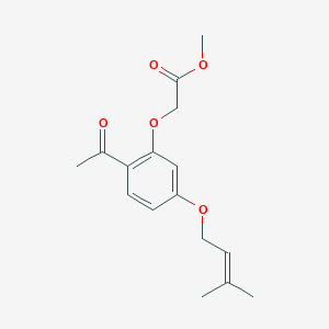 Aceticacid,[2-acetyl-5-[(3-methyl-2-butenyl)oxy]phenoxy]-,methylester