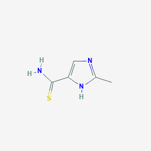 molecular formula C5H7N3S B164252 2-甲基-1H-咪唑-4-硫代酰胺 CAS No. 129486-91-5
