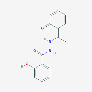 B164253 2-hydroxy-N'-[(1Z)-1-(6-oxocyclohexa-2,4-dien-1-ylidene)ethyl]benzohydrazide CAS No. 15533-09-2