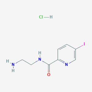 molecular formula C8H11ClIN3O B164257 N-(2-Aminoethyl)-5-iodo-2-pyridinecarboxamide monohydrochloride CAS No. 136831-51-1