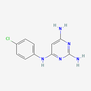 molecular formula C10H10ClN5 B1642571 N4-(4-chloro-phenyl)-pyrimidine-2,4,6-triamine 
