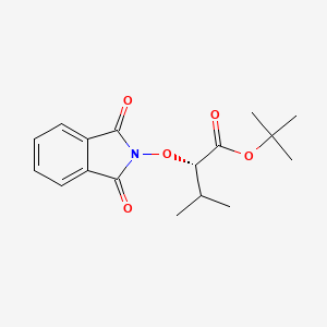 molecular formula C17H21NO5 B1642641 Butanoic acid, 2-[(1,3-dihydro-1,3-dioxo-2H-isoindol-2-yl)oxy]-3-methyl-, 1,1-dimethylethyl ester, (2S)- 