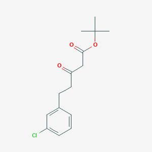 molecular formula C15H19ClO3 B1642795 Tert-butyl 5-(3-chlorophenyl)-3-oxopentanoate 