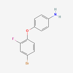 molecular formula C12H9BrFNO B1642842 4-(4-Bromo-2-fluorophenoxy)aniline 
