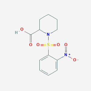 molecular formula C12H14N2O6S B164286 1-[(2-Nitrophenyl)sulfonyl]piperidine-2-carboxylic acid CAS No. 130178-54-0