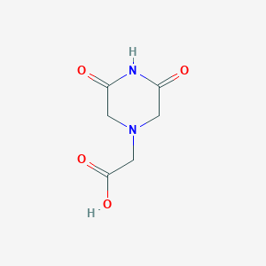 molecular formula C6H8N2O4 B164301 2-(3,5-dioxopiperazin-1-yl)acetic Acid CAS No. 127510-13-8