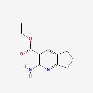 molecular formula C11H14N2O2 B1643014 ethyl 2-amino-6,7-dihydro-5H-cyclopenta[b]pyridine-3-carboxylate 