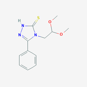 molecular formula C12H15N3O2S B164302 4-(2,2-dimethoxyethyl)-5-phenyl-4H-1,2,4-triazole-3-thiol CAS No. 136745-20-5