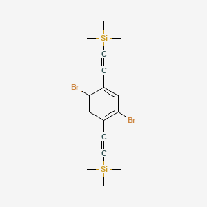 molecular formula C16H20Br2Si2 B1643081 1,4-Dibromo-2,5-bis[2-(trimethylsilyl)ethynyl]benzene CAS No. 478190-79-3