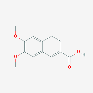 molecular formula C13H14O4 B1643091 6,7-Dimethoxy-3,4-dihydronaphthalene-2-carboxylic acid 