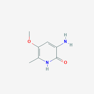 molecular formula C7H10N2O2 B164313 3-amino-5-methoxy-6-methylpyridin-2(1H)-one CAS No. 139549-39-6