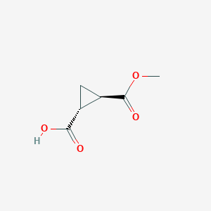 molecular formula C6H8O4 B1643175 (1R,2R)-rel-2-(Methoxycarbonyl)cyclopropanecarboxylic acid CAS No. 52920-02-2