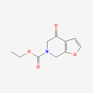 molecular formula C10H11NO4 B1643256 ethyl 4-oxo-5,7-dihydrofuro[2,3-c]pyridine-6-carboxylate 