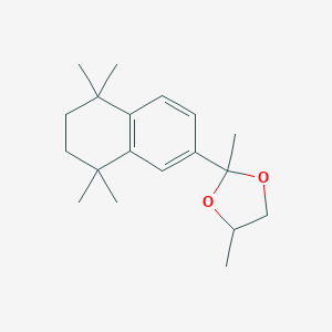 molecular formula C19H28O2 B164326 1,3-Dioxolane, 2,4-dimethyl-2-(5,6,7,8-tetrahydro-5,5,8,8-tetramethyl-2-naphthalenyl)- CAS No. 131812-67-4