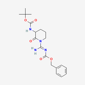[((1,1-Dimethylethoxycarbonyl)amino)-2-oxo-1-piperidinyl]-iminomethylcarbamic acid benzyl ester